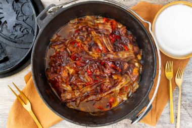 Schichtfleisch aus dem Dutch Oven
