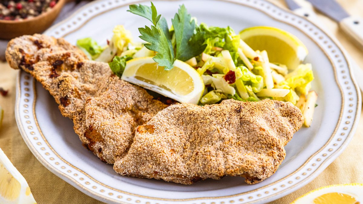 Schnitzel aus der Heißluftfritteuse