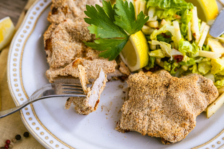 Schnitzel aus der Heißluftfritteuse