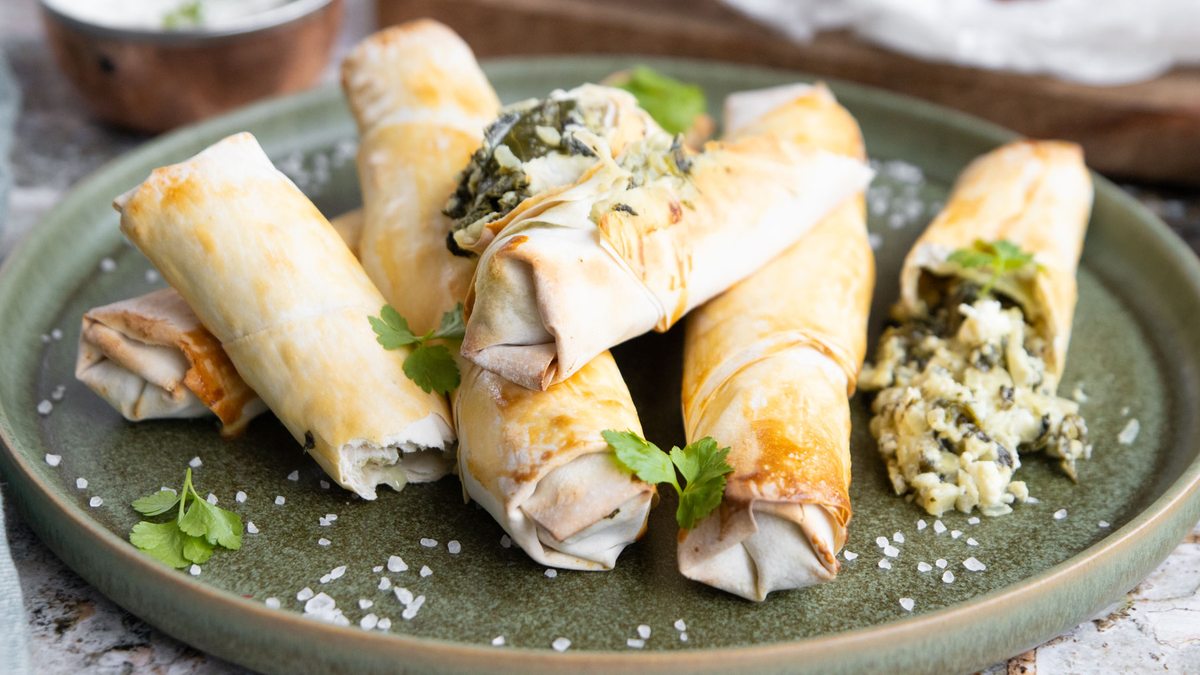 Börek mit Spinat-Feta-Füllung