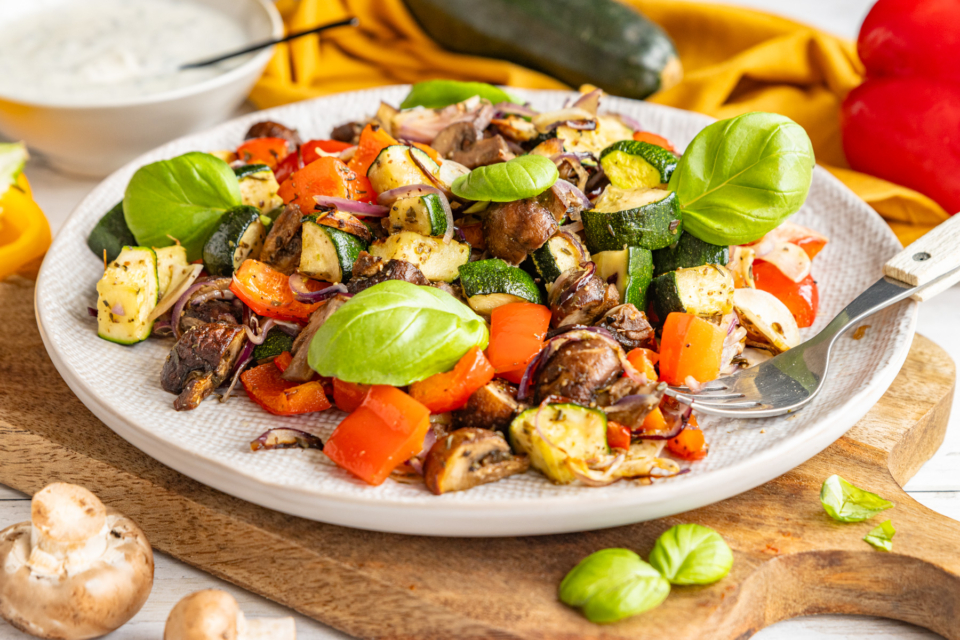 Grillgemüse aus der Heißluftfritteuse | Rezept