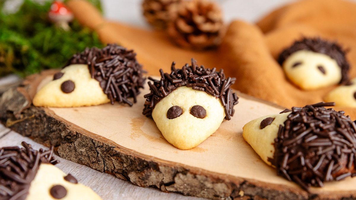 Zarte Igel-Kekse mit Schokostacheln | Rezept - eat.de