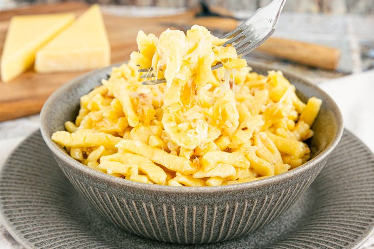 Käsespätzle mit Fertigspätzle