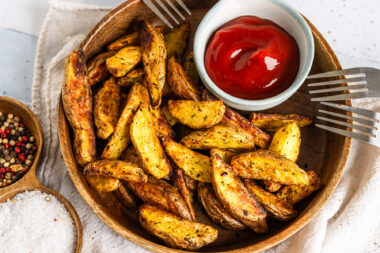 Kartoffelecken aus der Heißluftfritteuse
