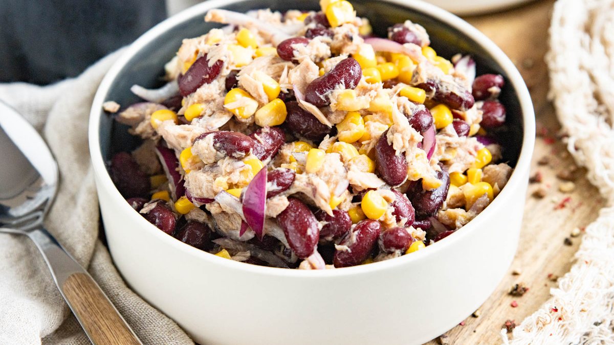 Kidneybohnen-Salat mit Thunfisch | Rezept