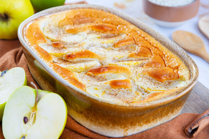 Reisauflauf mit Äpfeln