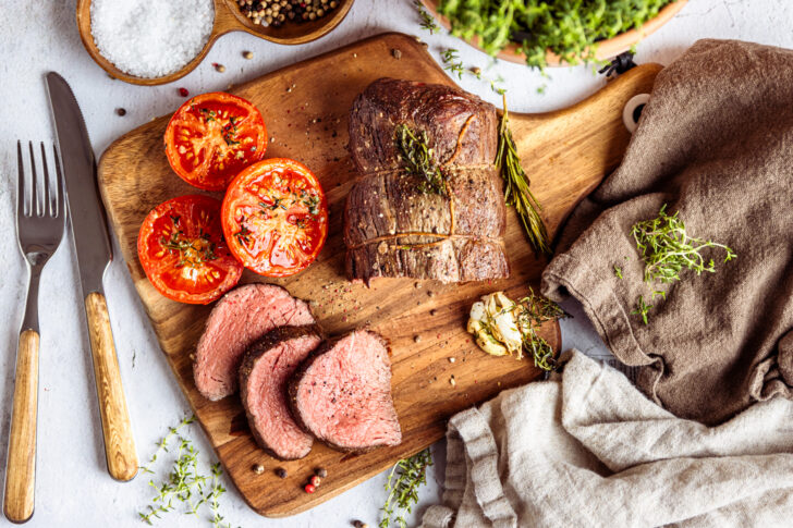 Rinderfilet am Stück im Backofen