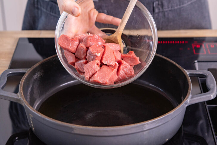 Rindfleisch anbraten