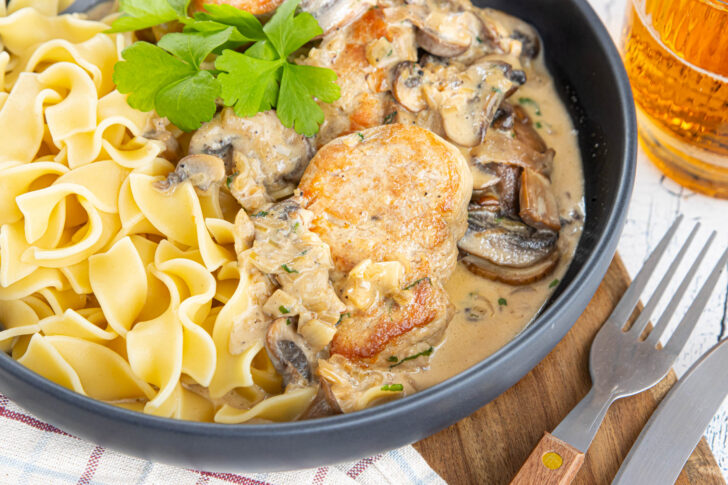 Schweinelendchen in Pilzrahmsoße