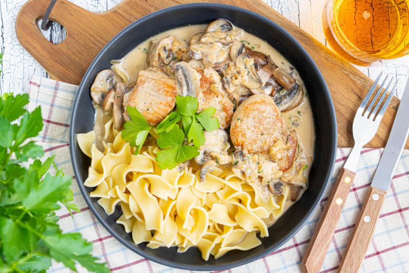 Schweinelendchen in Pilzrahmsoße
