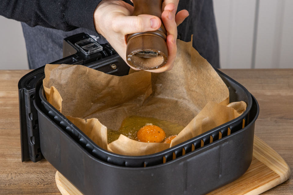 Spiegelei in der Heißluftfritteuse Rezept