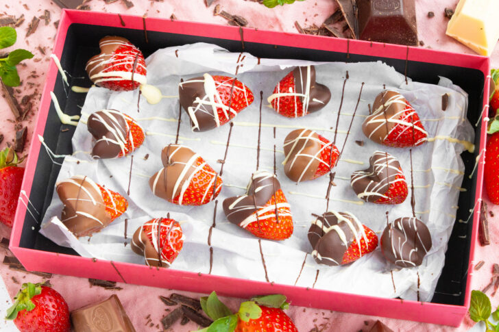 Valentinstags-Erdbeeren
