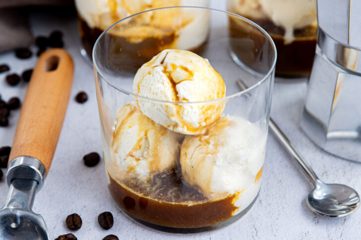 Affogato: Espresso mit Vanilleeis