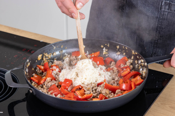 Hackfleischpfanne mit Reis Hackfleischpfanne mit Reis