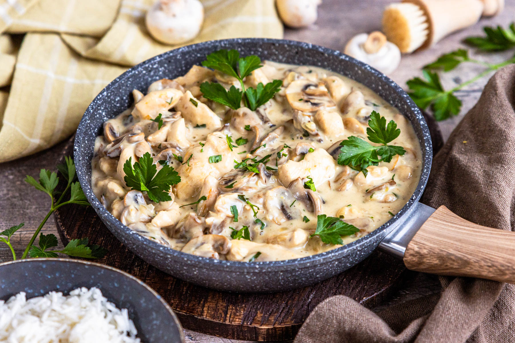 geschnetzeltes mit schweinefilet und pilzen