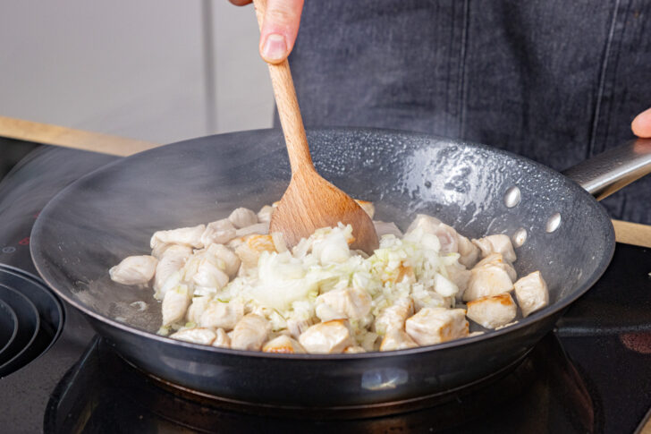 Zwiebeln mit anbraten