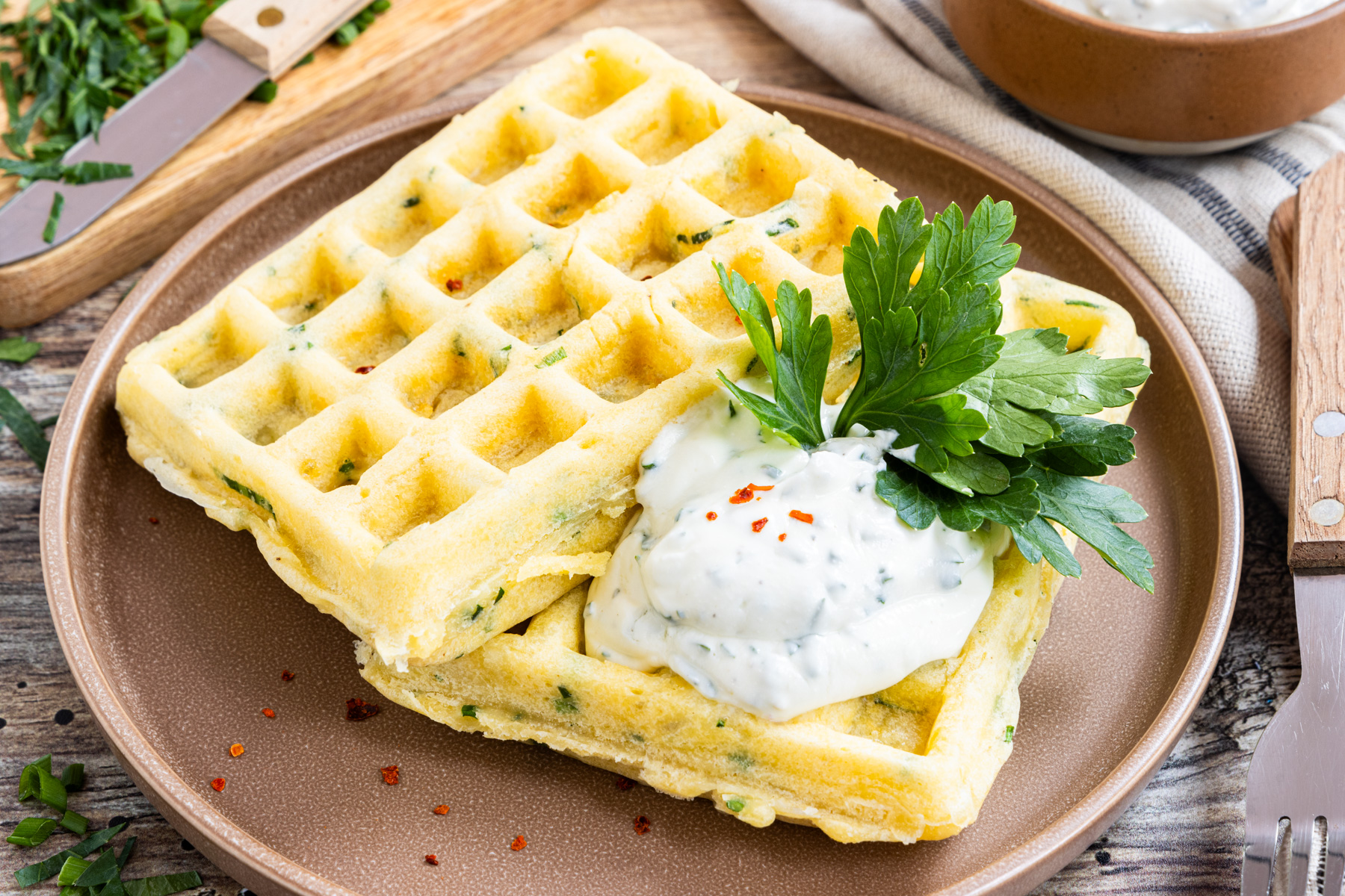 Pizzawaffeln | Rezept