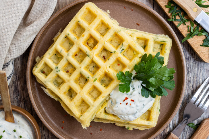 Herzhafte Waffeln