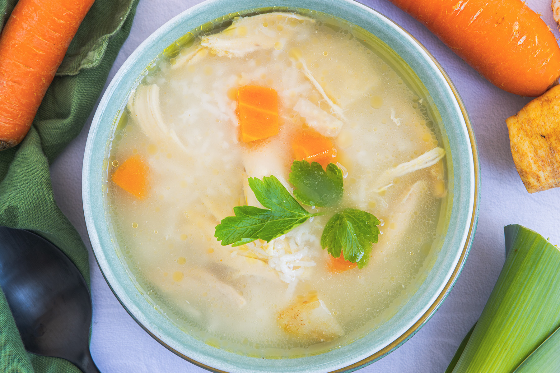 Hühnersuppe mit Reis | Rezept