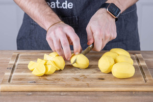Kartoffeln halbieren
