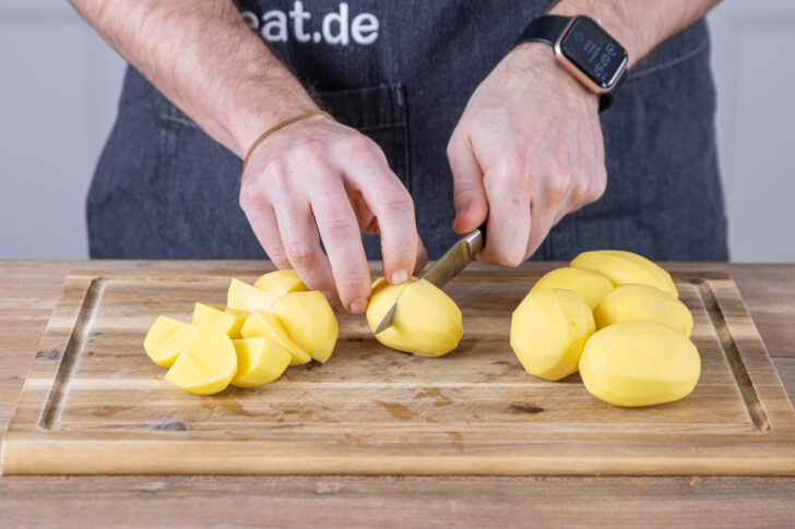 Kartoffeln halbieren