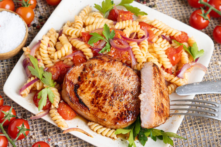 Kassler Lachsbraten aus der Pfanne.