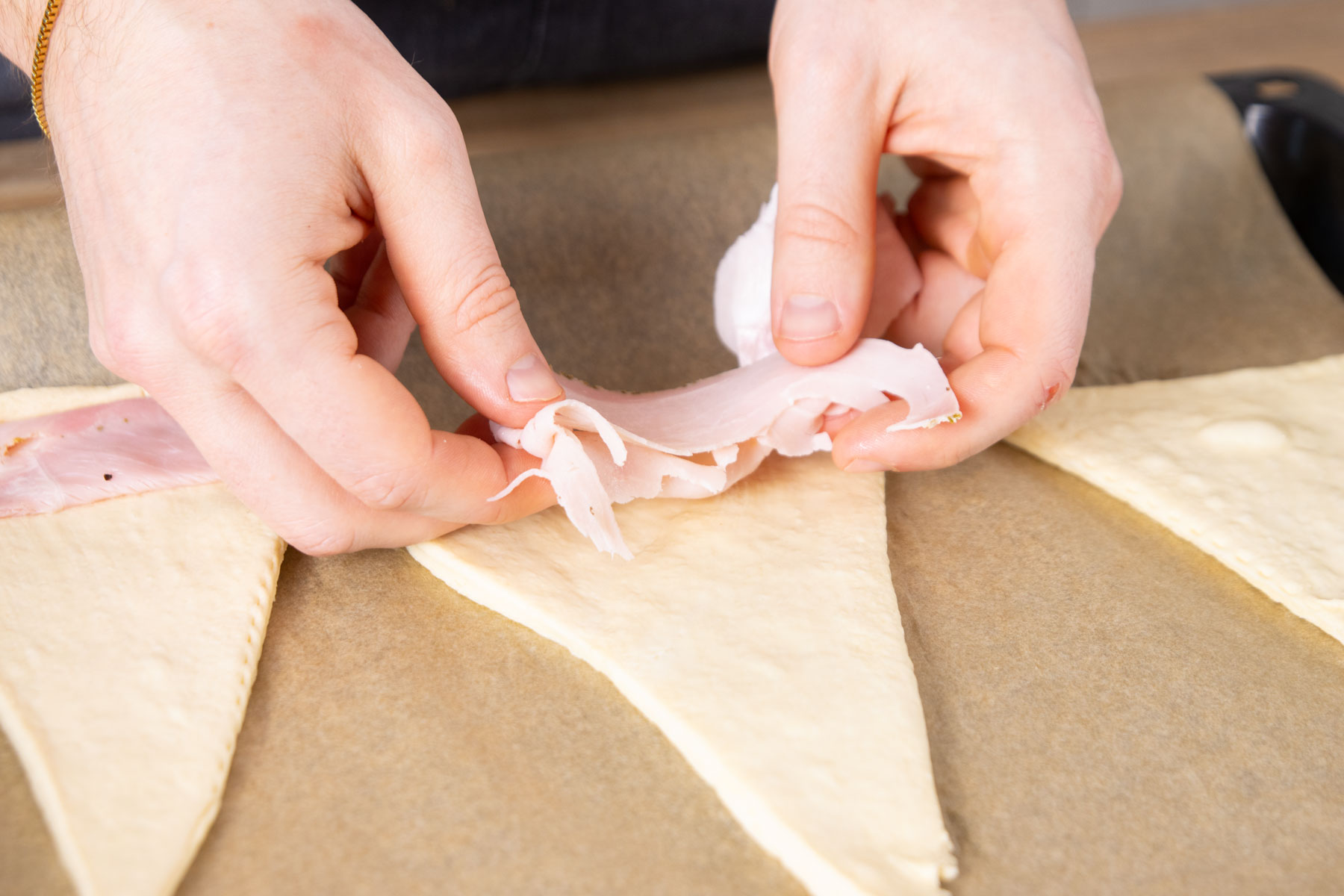 Schnelle Schinken-Käse-Croissants | Rezept