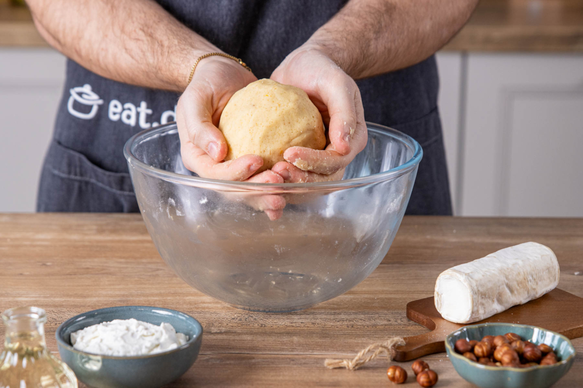 Französische Ziegenkäse-Birnen-Tarte mit Feigensenf
