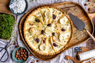 Ziegenkäse-Birnen-Tarte
