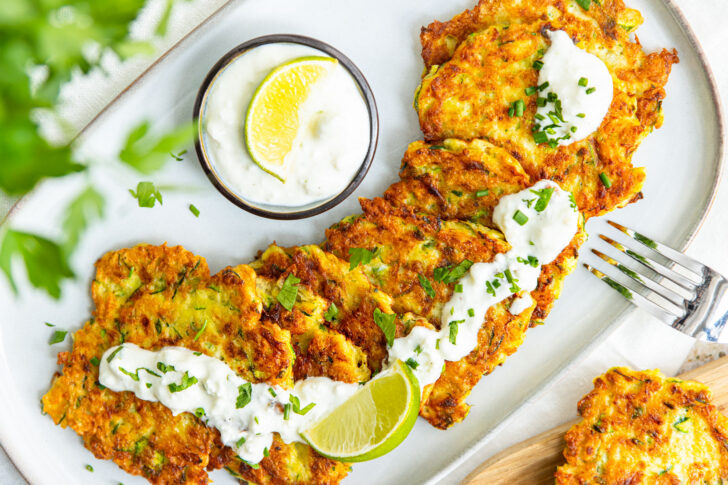 Zucchini-Puffer mit Kartoffeln