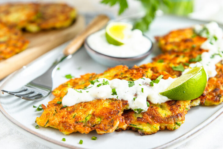 Zucchini-Puffer mit Kartoffeln