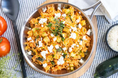 Zucchini-Reis-Pfanne