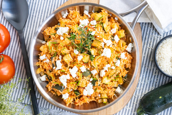 Zucchini-Reis-Pfanne