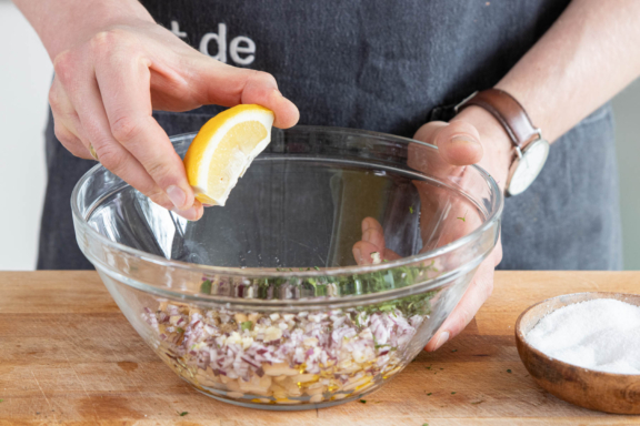 Griechischer Bohnensalat mit weißen Bohnen | Rezept