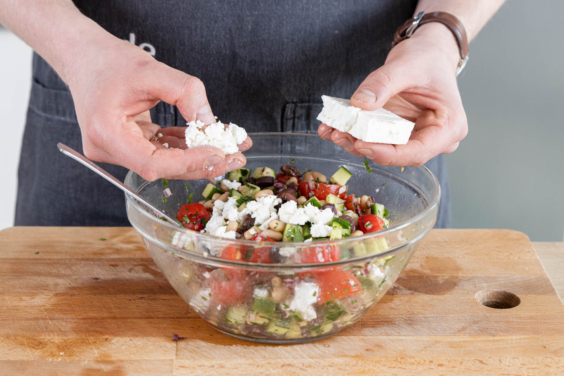 Griechischer Bohnensalat mit weißen Bohnen | Rezept