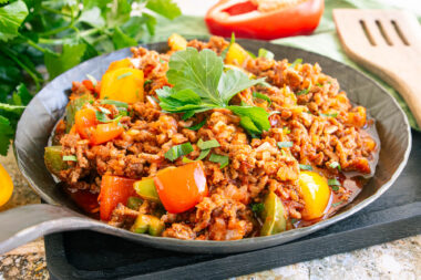 Hackfleischpfanne mit Paprika