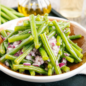 Klassischer grüner Bohnensalat