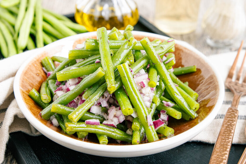 Klassischer grüner Bohnensalat