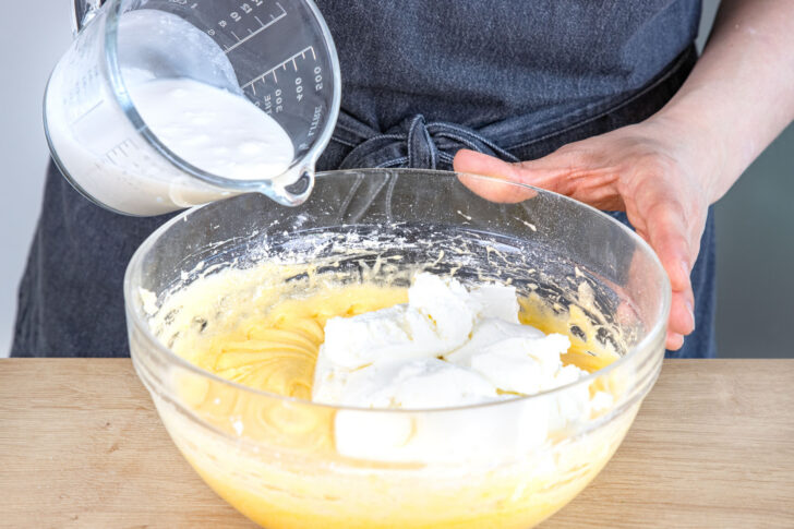 Quark und Kokosmilch unterrühren