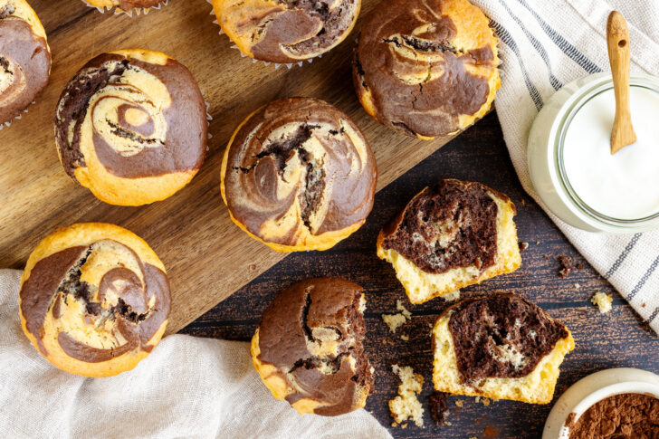 Marmormuffins mit Joghurt: fluffig & saftig