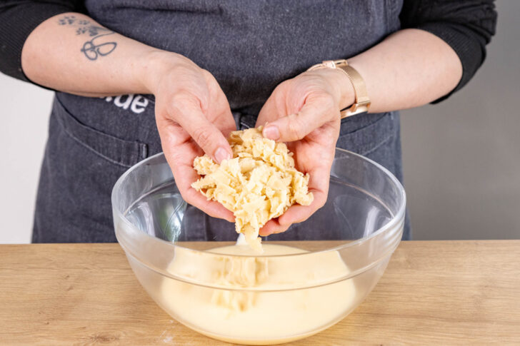 Marzipan dazugeben