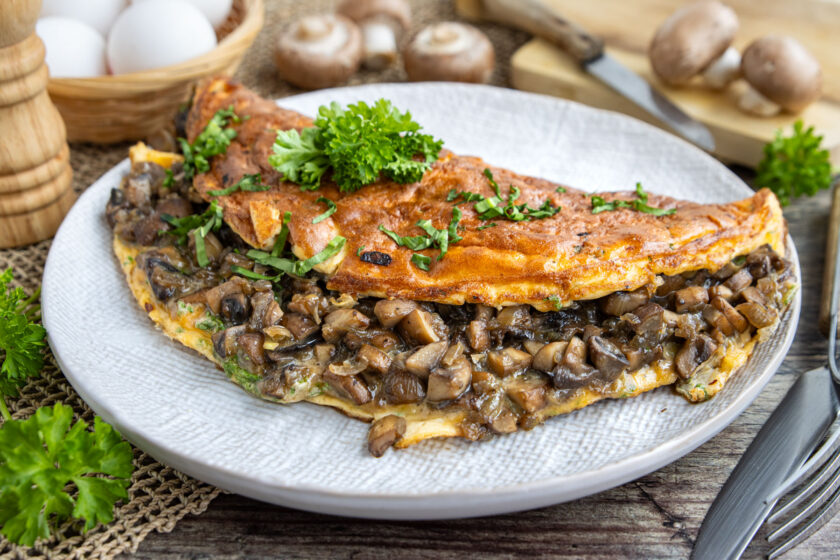 Omelett mit Pilzen