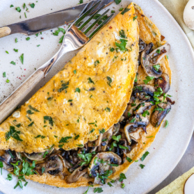 Omelett mit Champignons