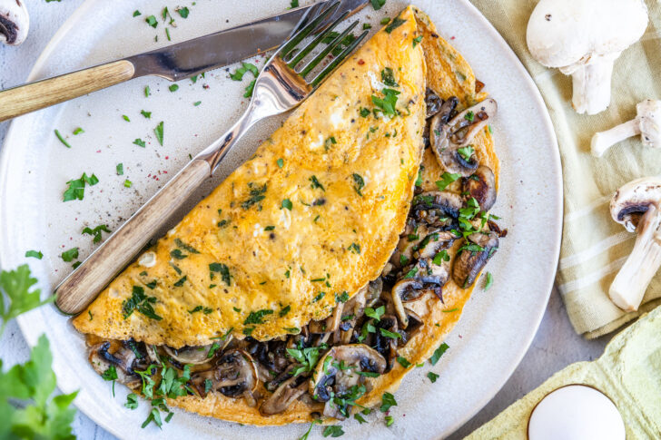 Omelett mit Champignons