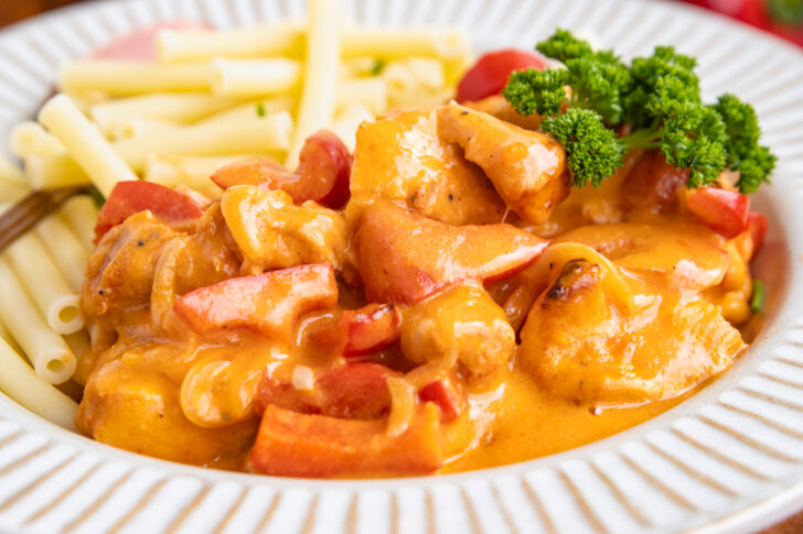 Paprika-Sahne-Hähnchen ohne Fix