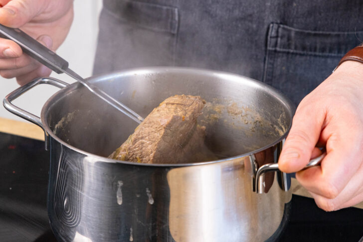 Rindfleisch herausnehmen