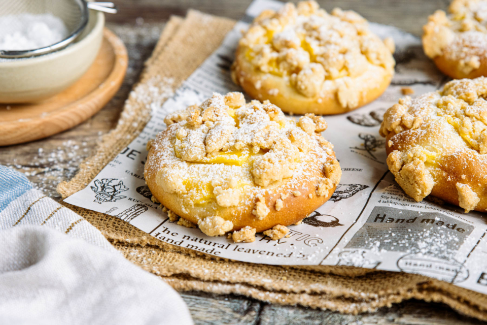 Streuseltaler mit Pudding | Rezept - eat.de