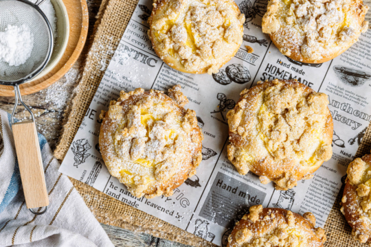 Streuseltaler mit Pudding