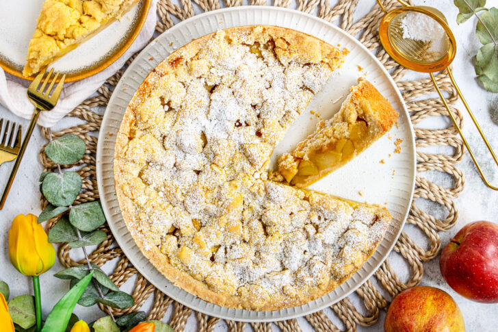 Veganer Apfelkuchen mit Streuseln