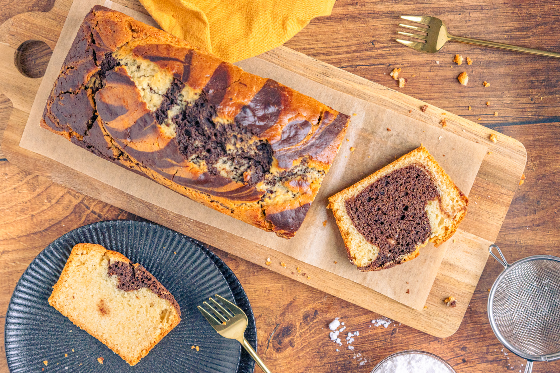 Veganer Marmorkuchen ohne Ei: saftig &amp; lecker | Rezept